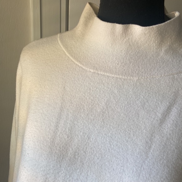 Maeve Anthropologie Winter White Mockneck Sweater M - Picture 3 of 10